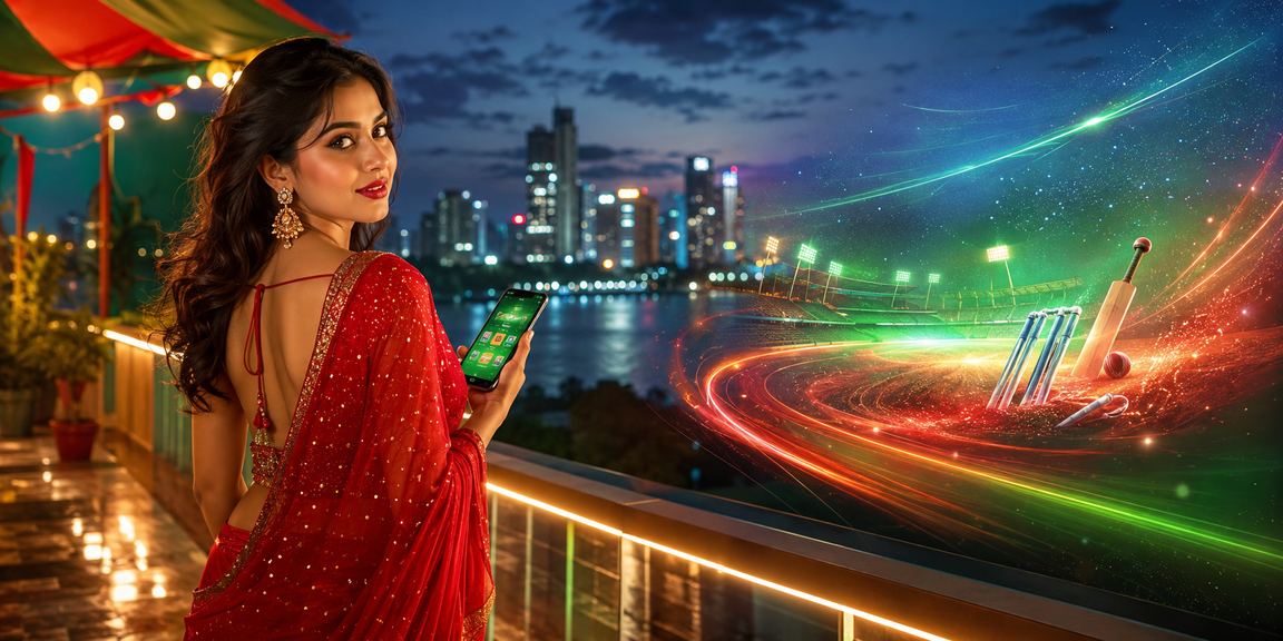 চট্টগ্রামে শাড়ি পরা একজন নারী ভিআইপি ক্রিকেট বেটিং উপভোগ করছেন